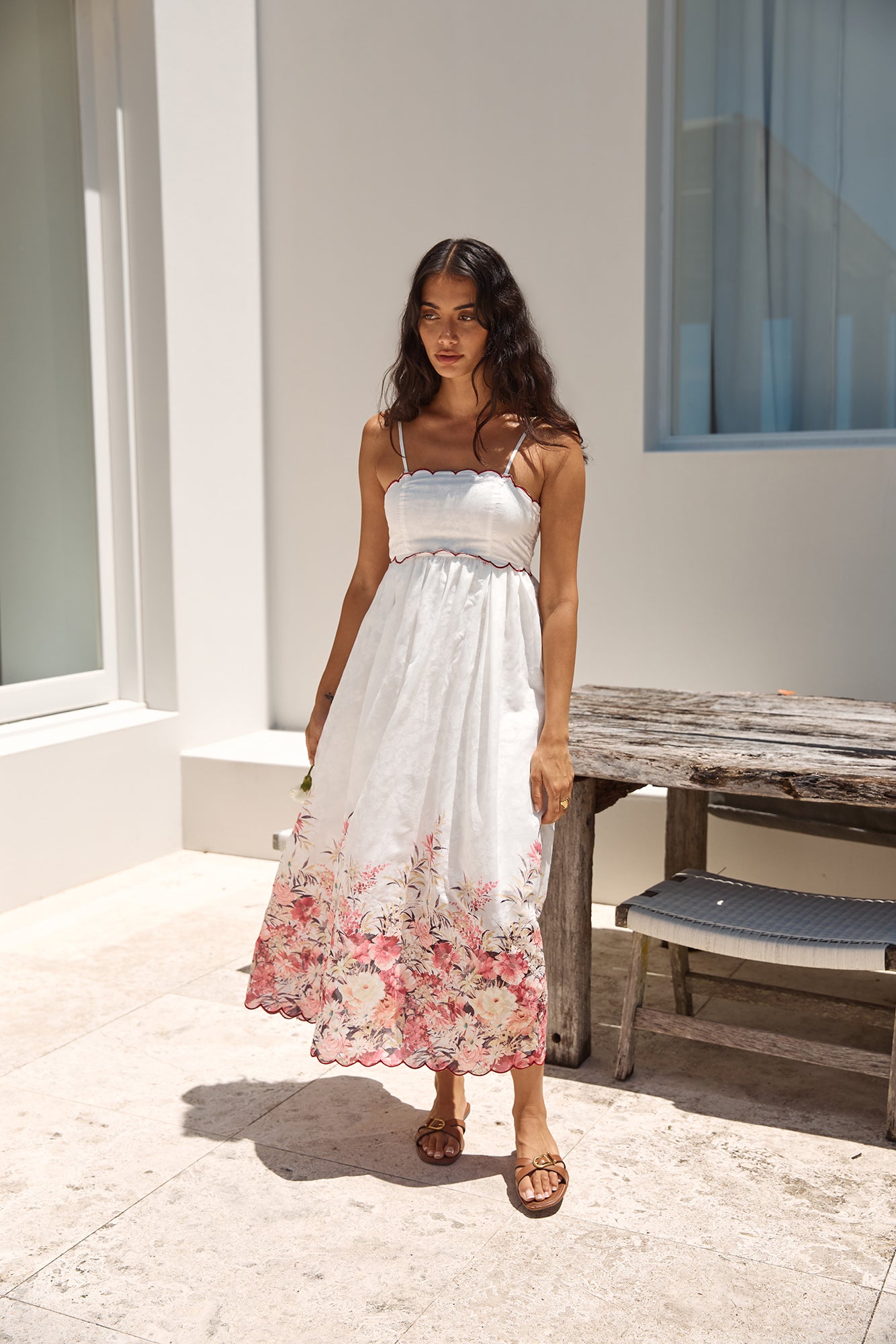 Whimsical Moments Midi Dress White-Seaa Fashion