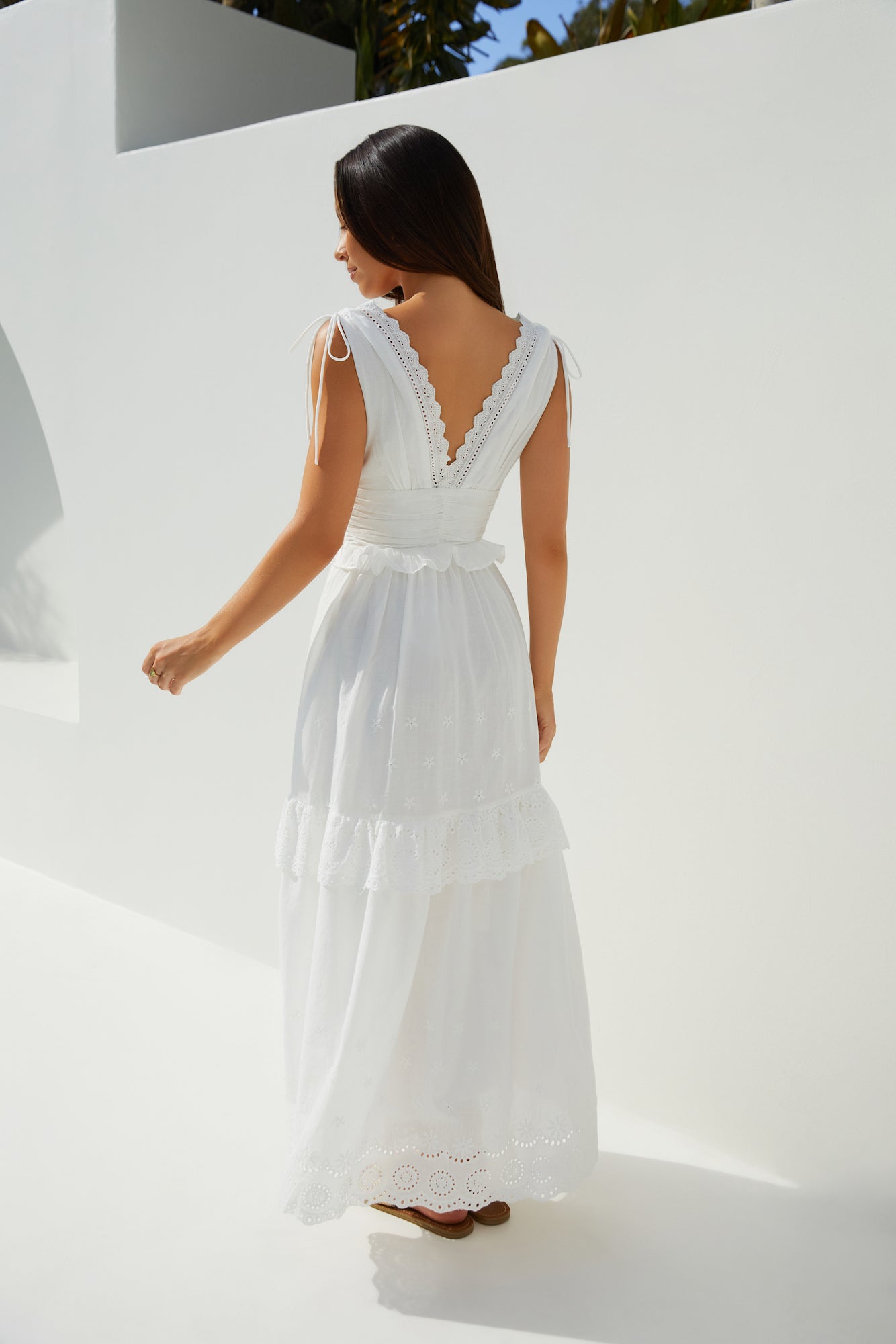 Sunlit Romance Maxi Dress White-Seaa Fashion
