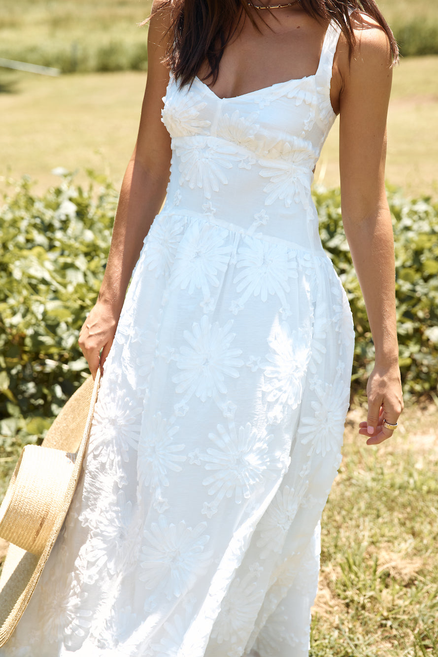 Porcelain Princess Maxi Dress White-Seaa Fashion