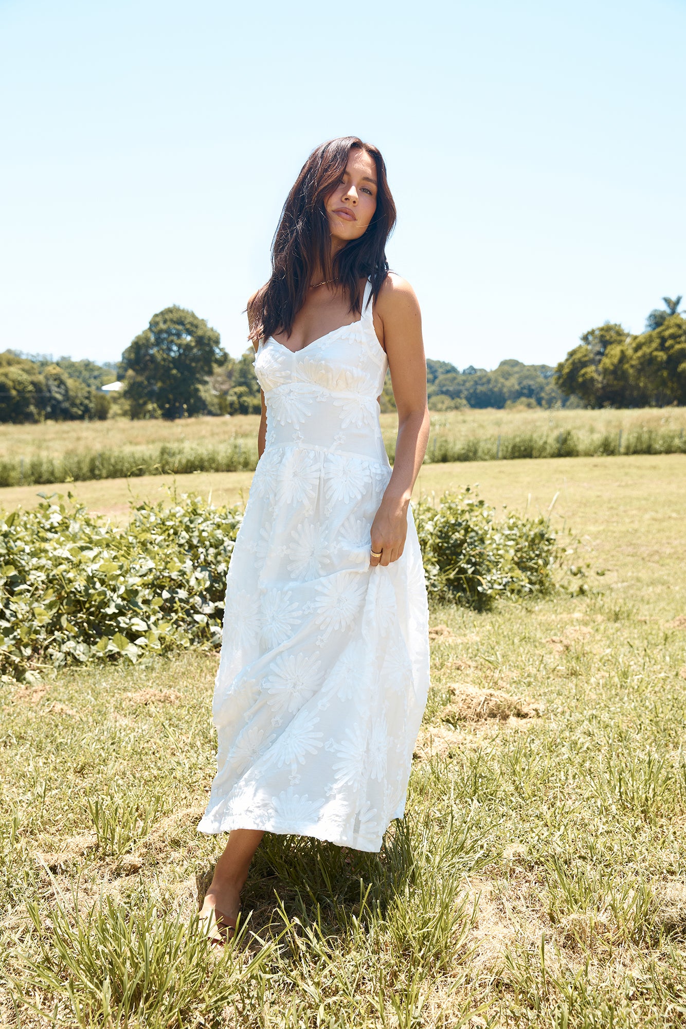 Porcelain Princess Maxi Dress White-Seaa Fashion