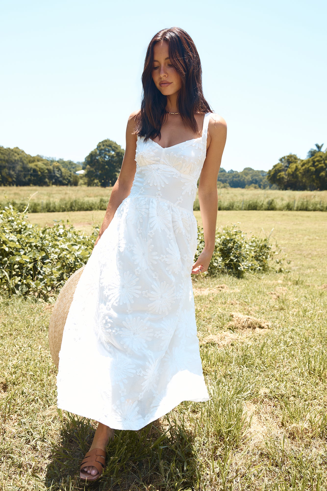 Porcelain Princess Maxi Dress White-Seaa Fashion