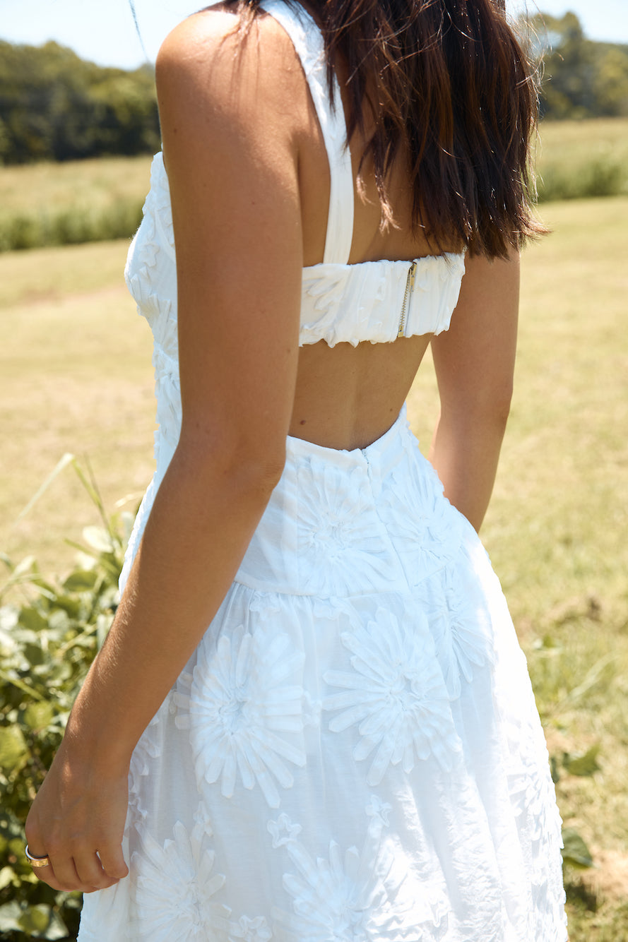 Porcelain Princess Maxi Dress White-Seaa Fashion