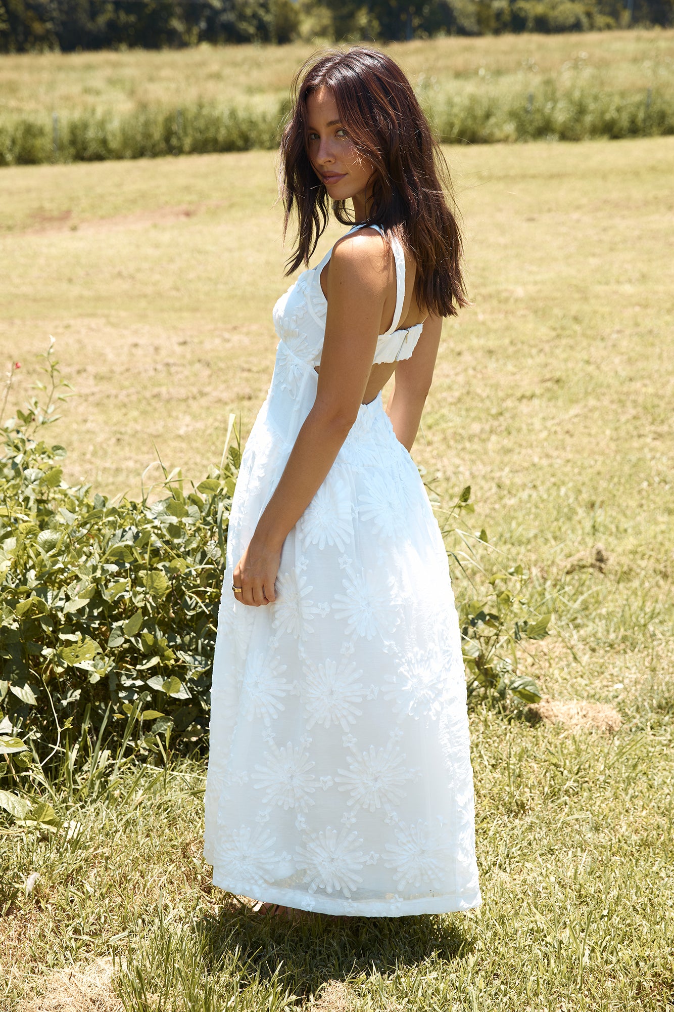 Porcelain Princess Maxi Dress White-Seaa Fashion
