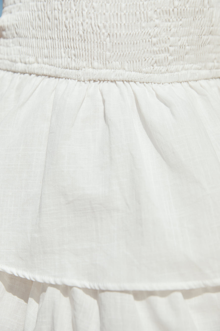 Glass Slipper Strapless Maxi Dress White-Seaa Fashion