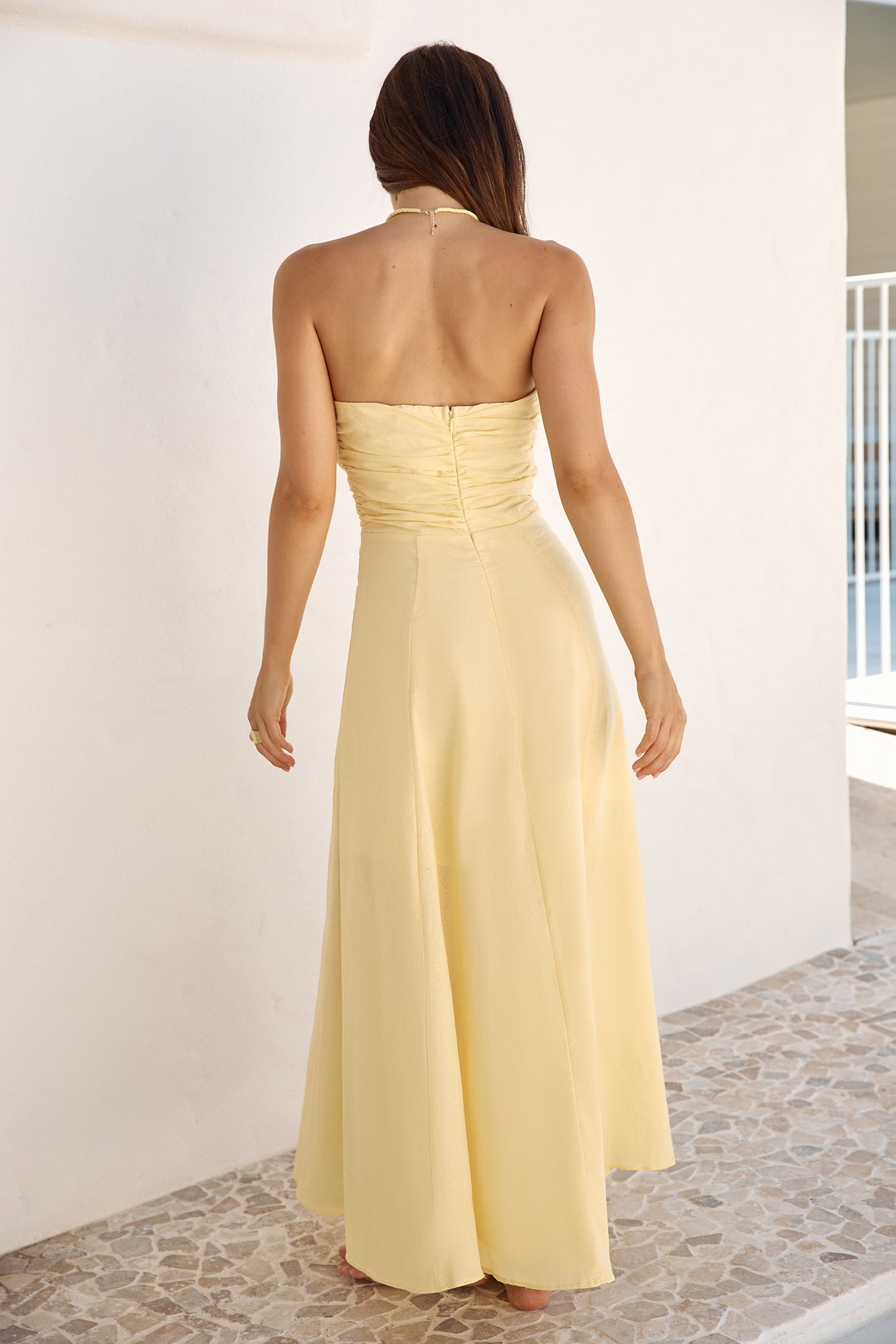 Sunshine Bliss Strapless Maxi Dress Yellow-Seaa Fashion