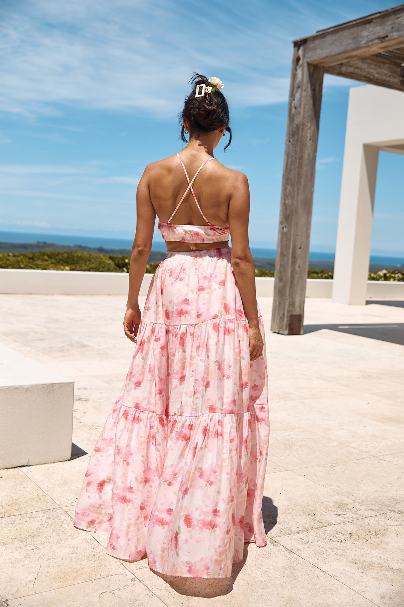 Sunset Soiree Maxi Dress Pink-Seaa Fashion