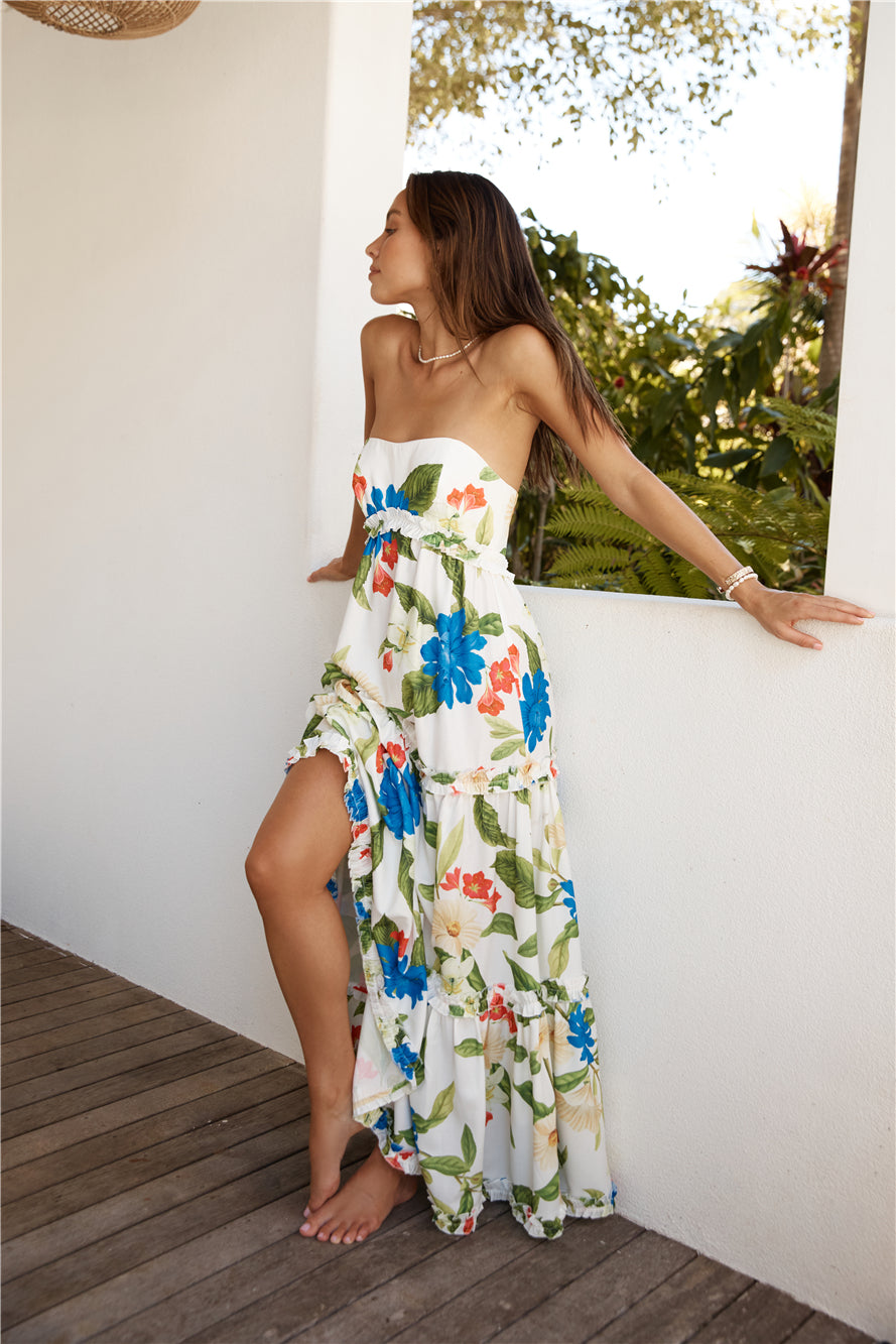 SEVEN WONDERS Daria Maxi Dress White Floral-Seaa Fashion