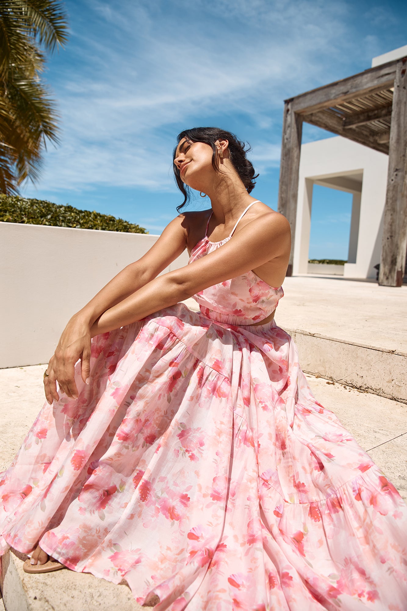Sunset Soiree Maxi Dress Pink-Seaa Fashion