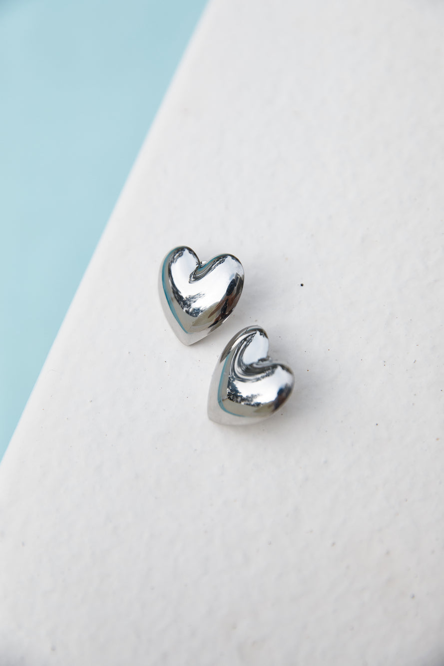 925 Silver Love To Love Earrings Silver-Seaa Fashion