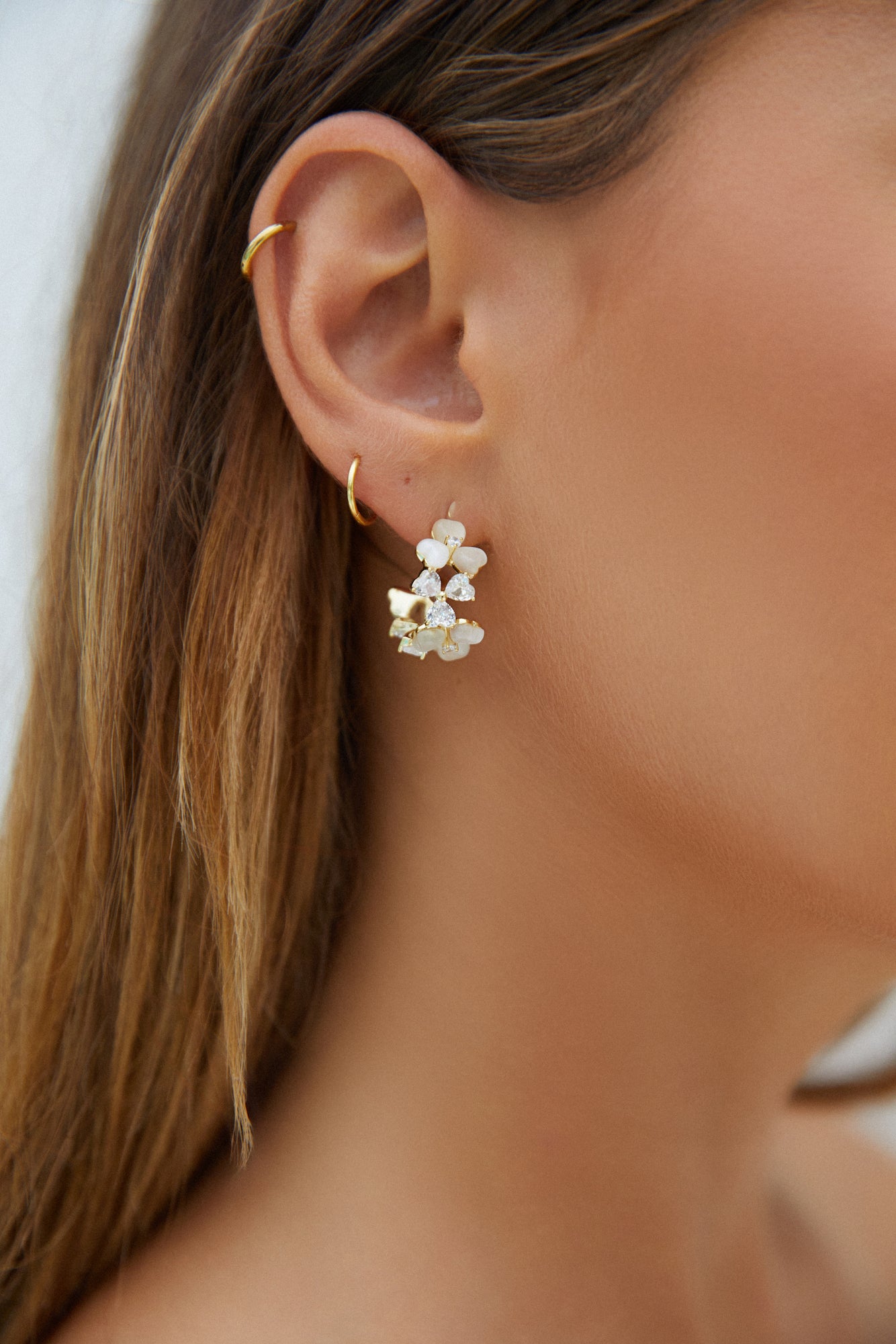 18k Gold Plated Sandy Escape Earrings Gold-Seaa Fashion