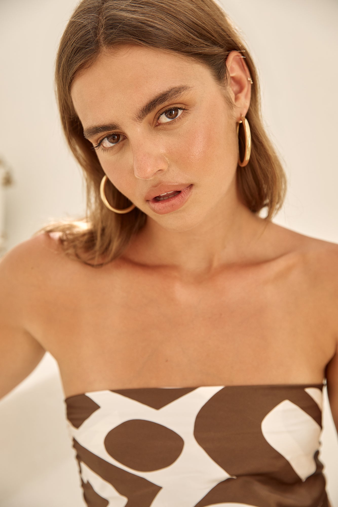 18K Gold Plated Sleekest Hoop Earrings Gold-Seaa Fashion