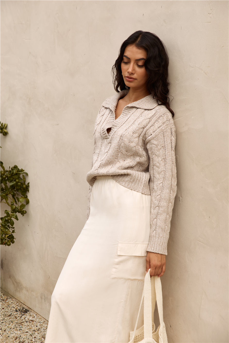 In The Alps Knit Brown-Seaa Fashion