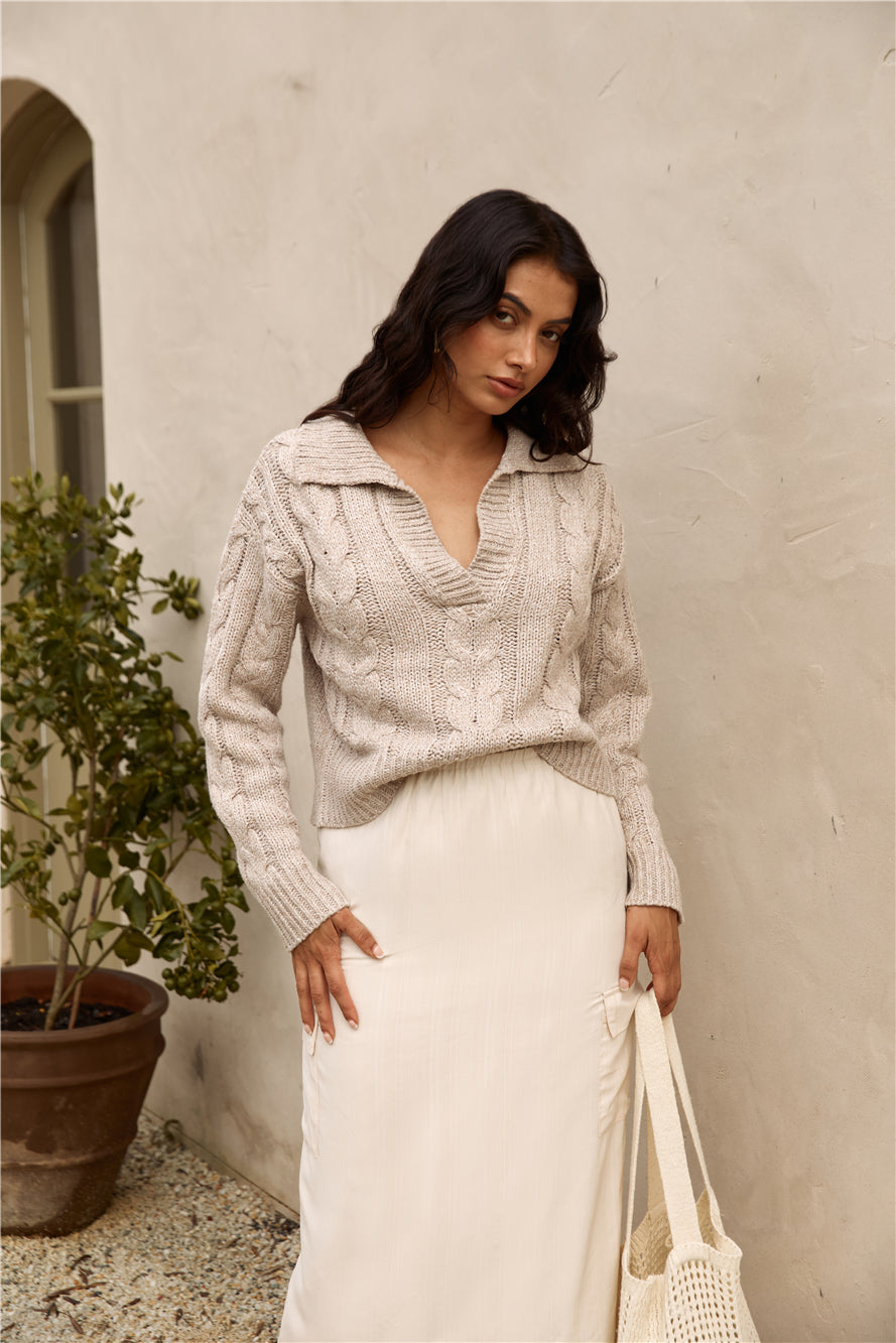 In The Alps Knit Brown-Seaa Fashion