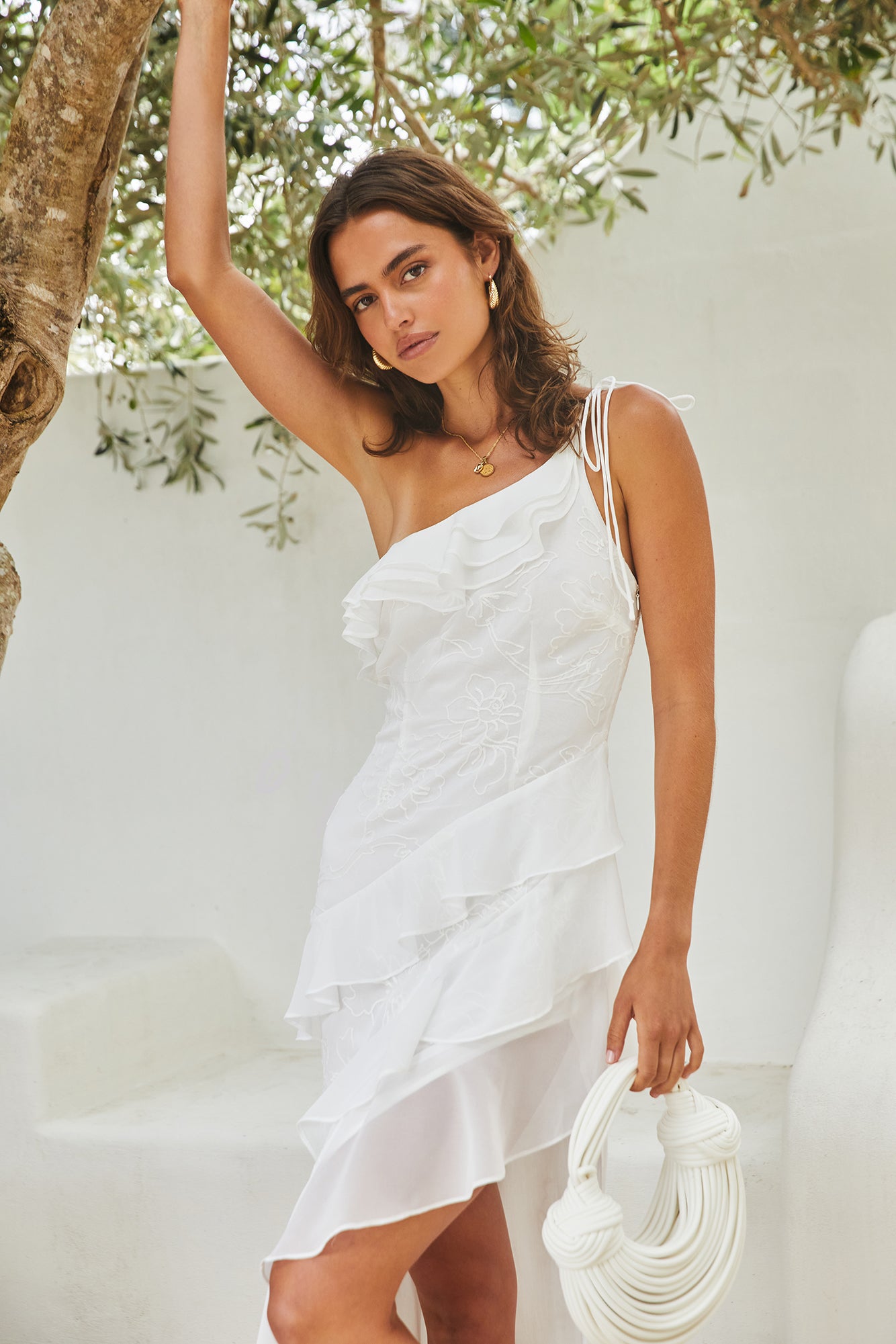 Ocean Melody Midi Dress White-Seaa Fashion