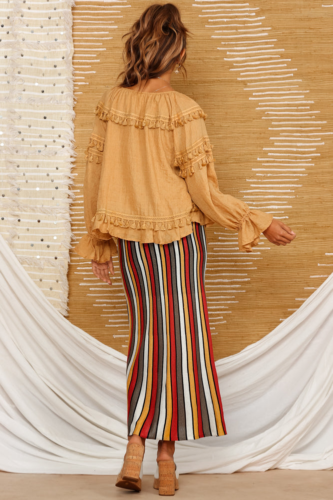 Avoca Top Mustard-Seaa Fashion