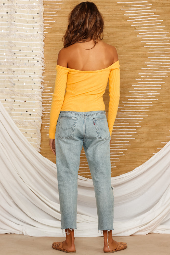 Day Dream Crop Knit Yellow-Seaa Fashion