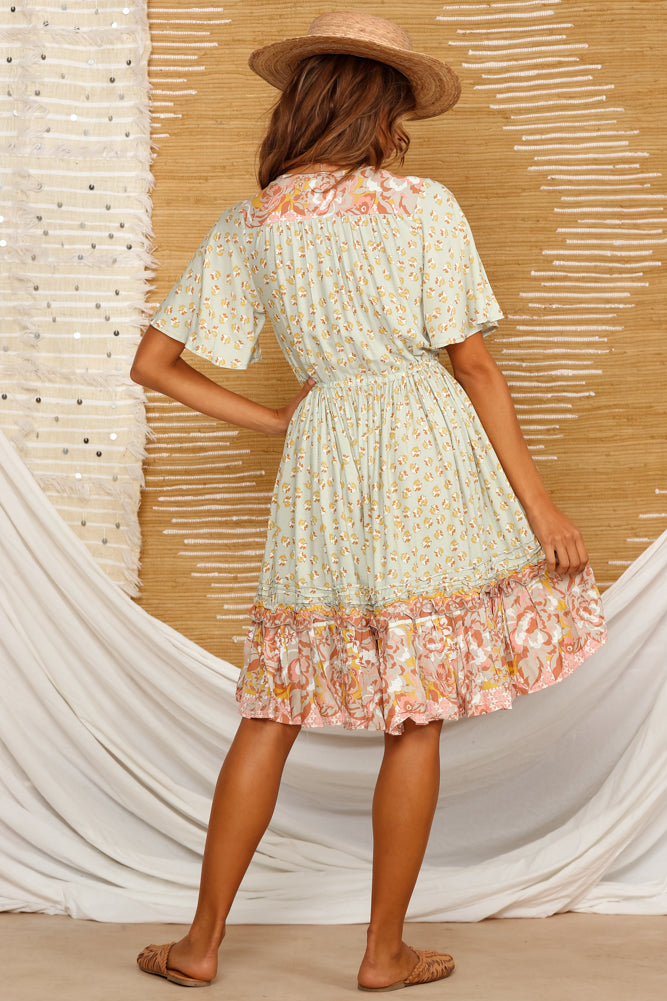 Bay Leaf Dress Sage-Seaa Fashion
