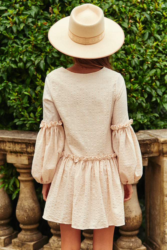 Behind Blue Eyes Dress Beige-Seaa Fashion