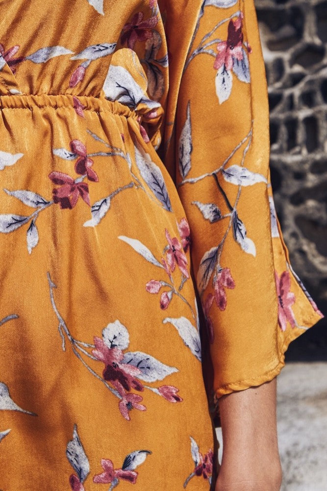 Chica Bonita Romper Mustard-Seaa Fashion