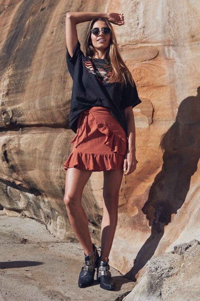 Valencia Skirt Rust-Seaa Fashion