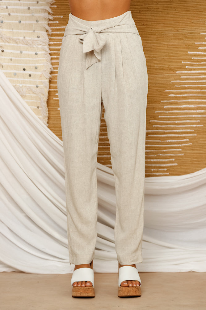 Vintage Vinyl Pants Natural-Seaa Fashion