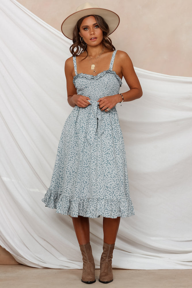 Zimmer Midi Dress Blue-Seaa Fashion