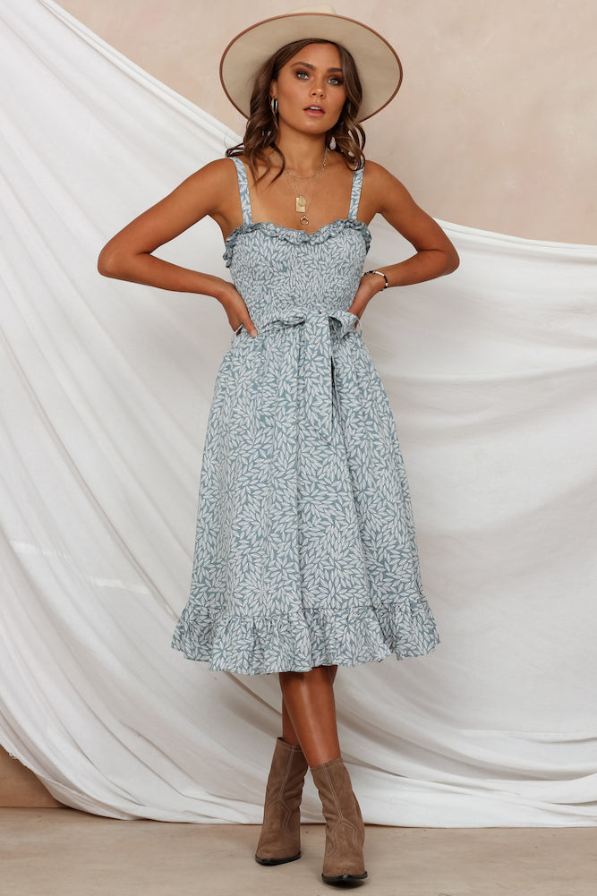 Zimmer Midi Dress Blue-Seaa Fashion