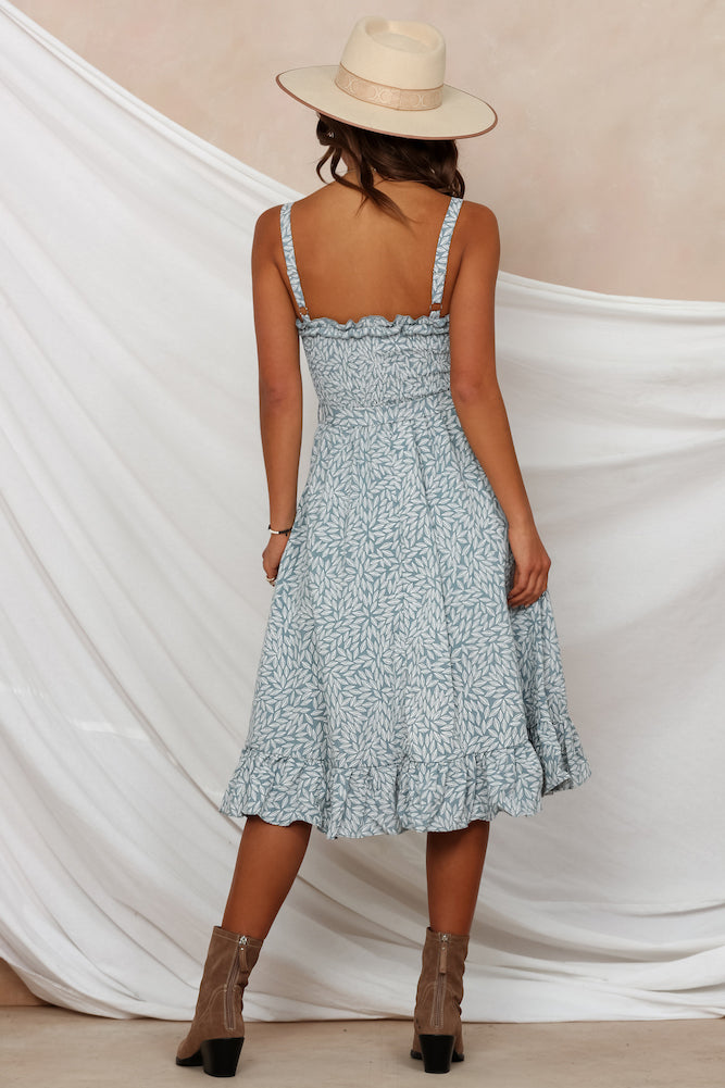 Zimmer Midi Dress Blue-Seaa Fashion