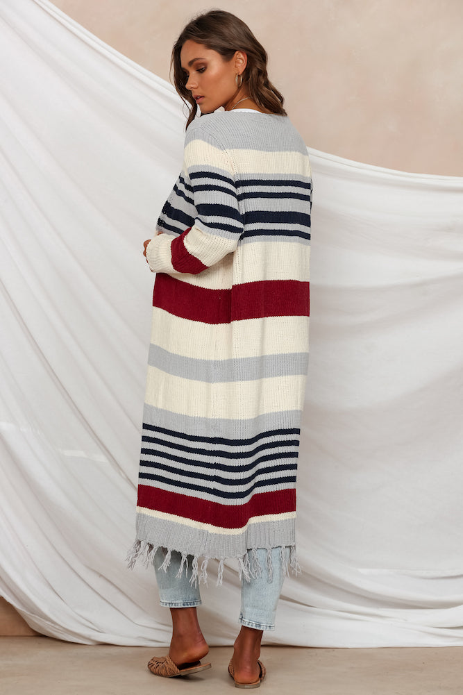 Lecaille Cardigan Maroon-Seaa Fashion