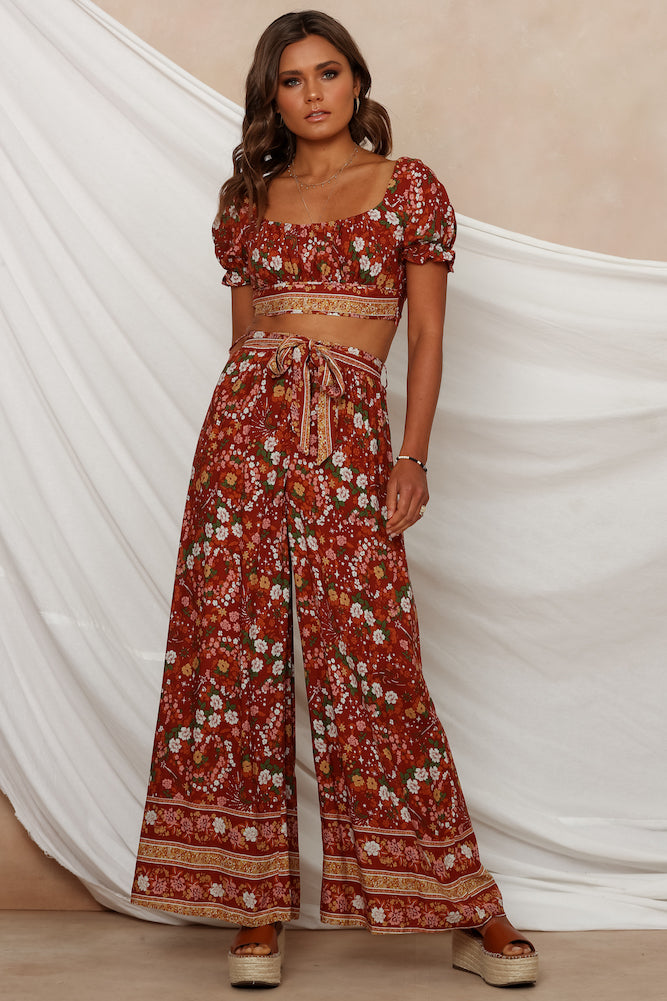 Desert Oasis Crop Top Rust-Seaa Fashion