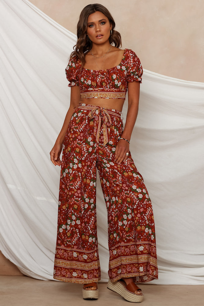 Desert Oasis Crop Top Rust-Seaa Fashion