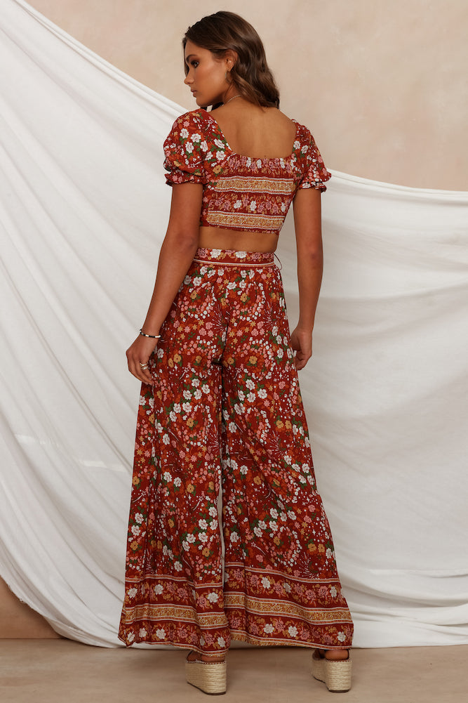 Desert Oasis Crop Top Rust-Seaa Fashion