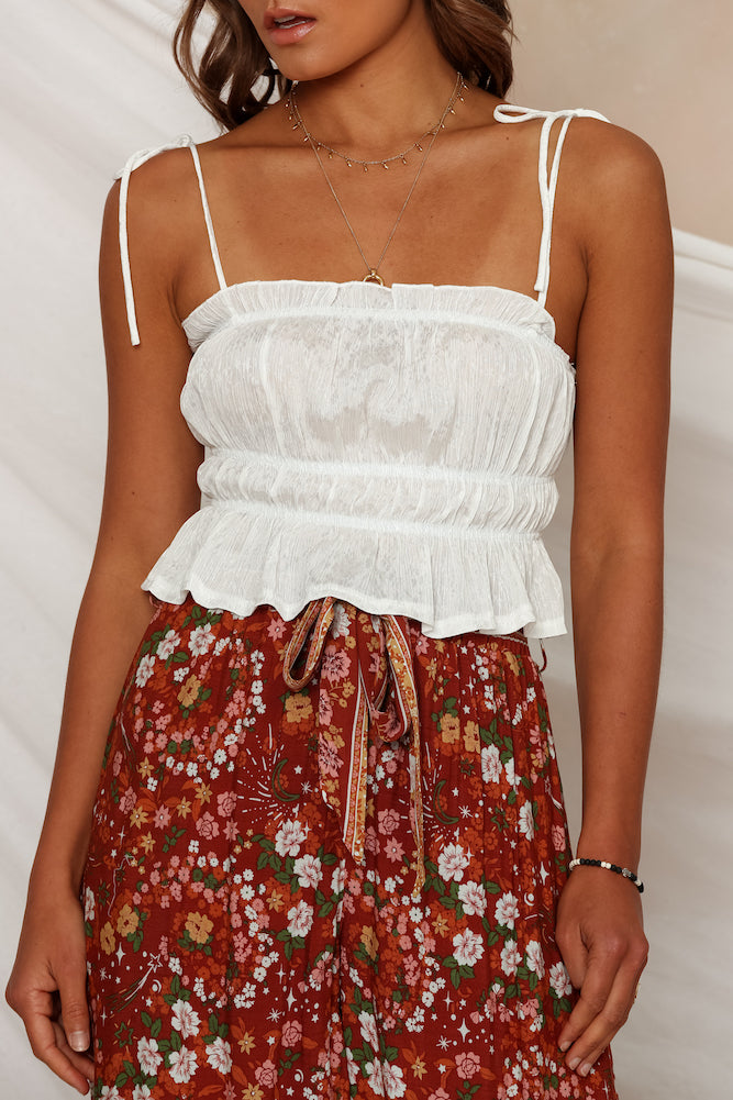 Blissful Silence Crop Top White-Seaa Fashion