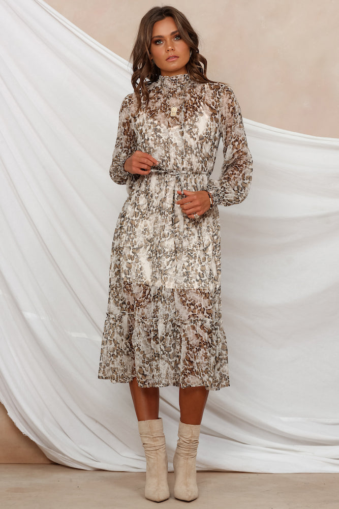 Summer Soul Midi Dress Leopard-Seaa Fashion