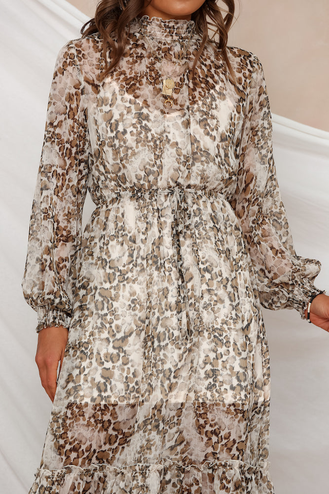 Summer Soul Midi Dress Leopard-Seaa Fashion