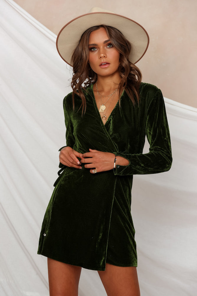 Free Spirit Dress Olive-Seaa Fashion