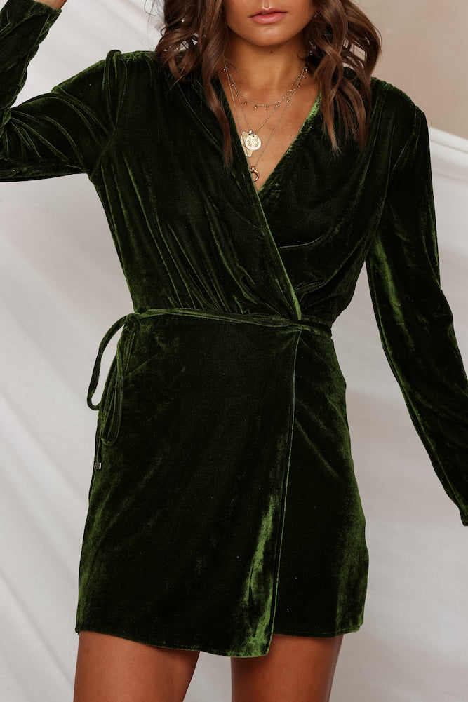 Free Spirit Dress Olive-Seaa Fashion