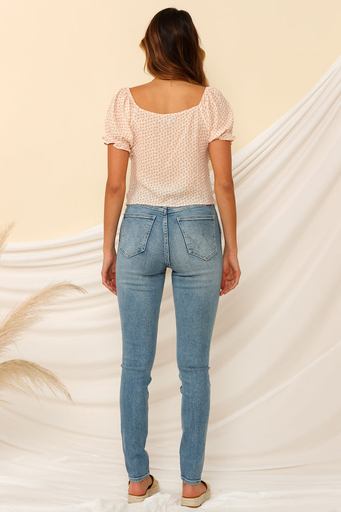 World Of Love Crop Top Mustard-Seaa Fashion