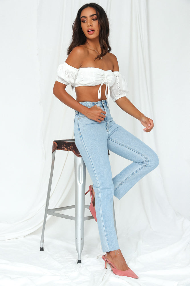High Slim Mom Jeans Light Denim-Seaa Fashion