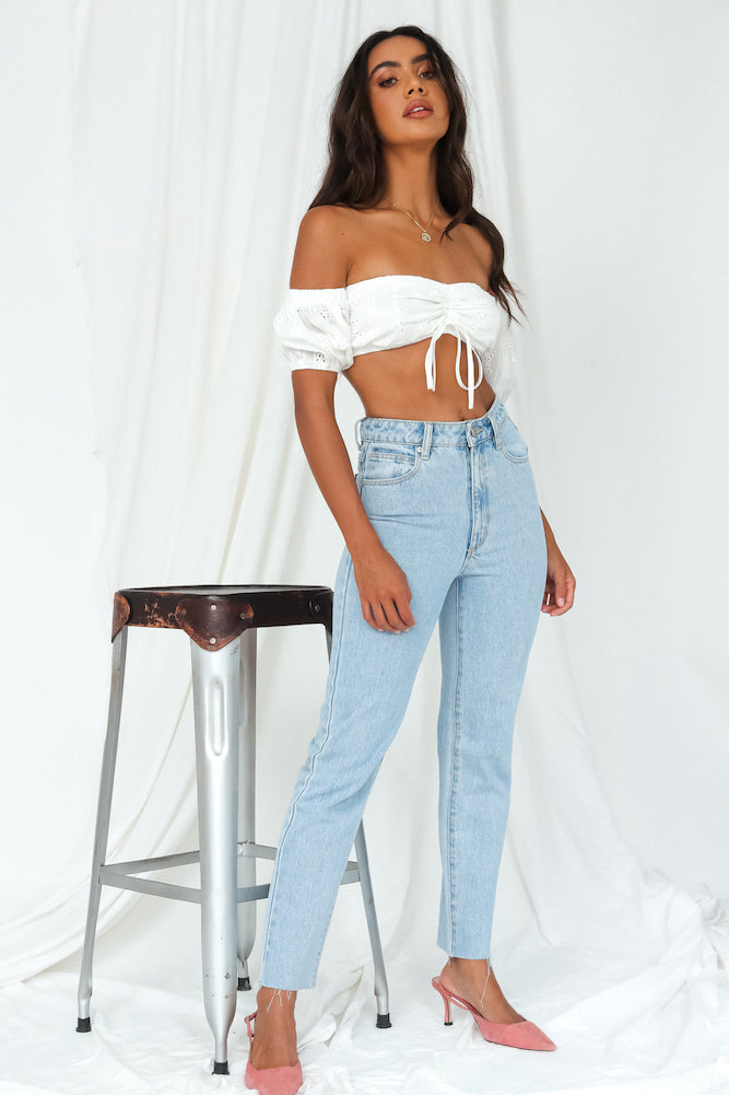 High Slim Mom Jeans Light Denim-Seaa Fashion