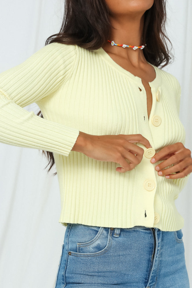 Glowing In The Dark Cardigan Yellow-Seaa Fashion