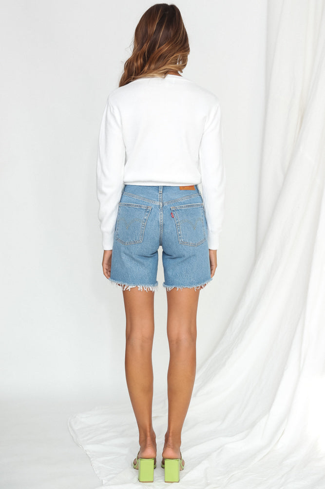 LEVI'S 501 Mid Length Shorts Denim-Seaa Fashion