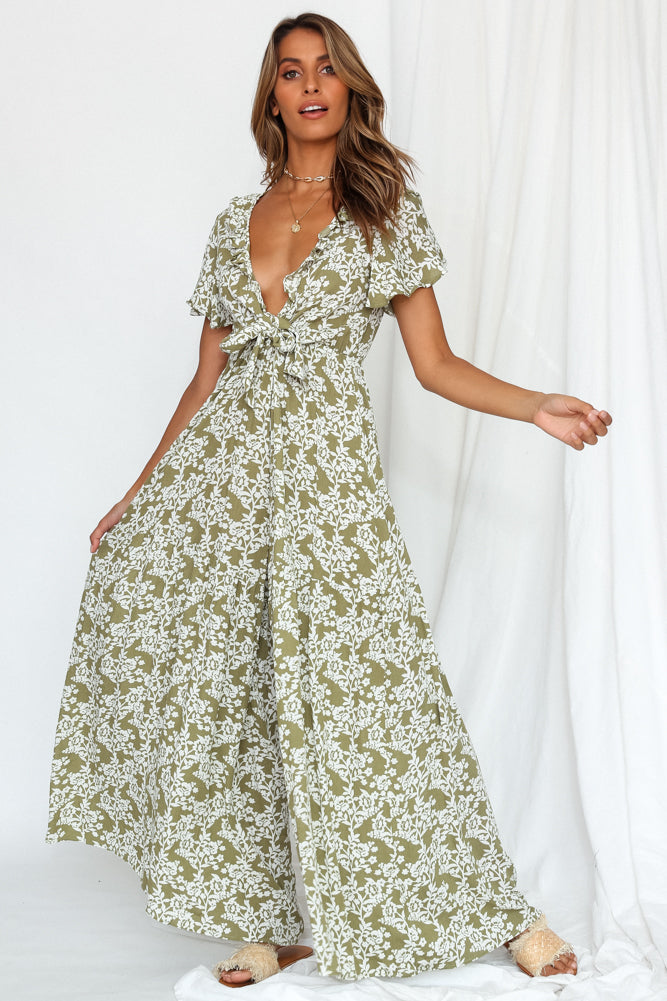 Night Blues Jumpsuit Olive-Seaa Fashion