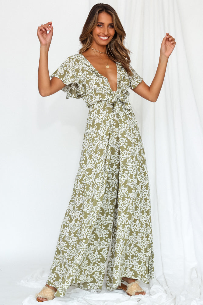 Night Blues Jumpsuit Olive-Seaa Fashion