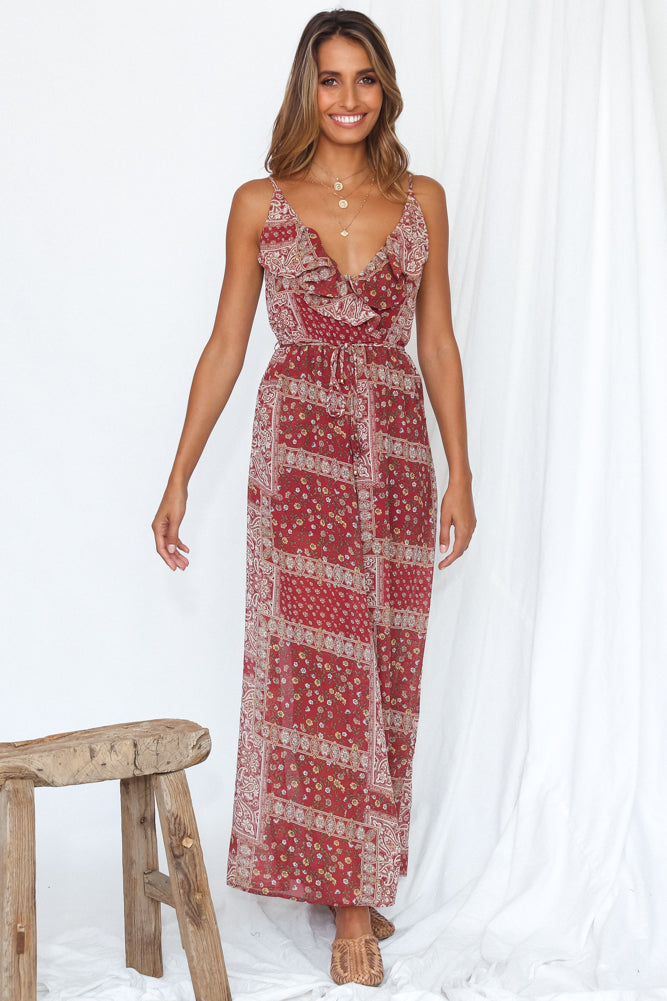 Bon Voyage Jumpsuit Burgundy-Seaa Fashion