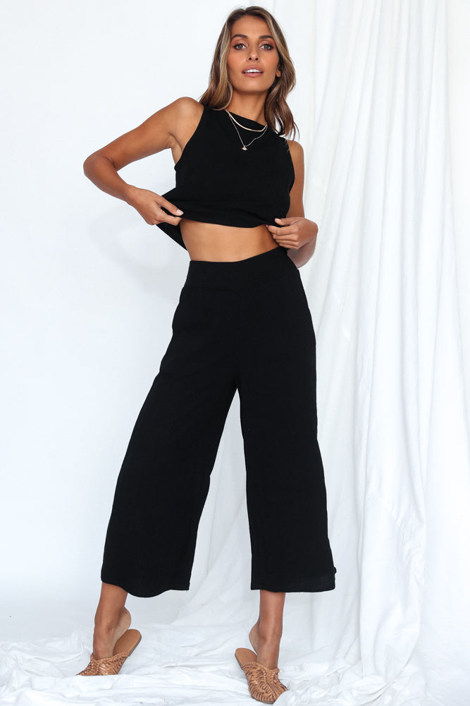 Ride To Milan Crop Top Black-Seaa Fashion