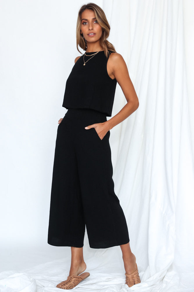 Ride To Milan Crop Top Black-Seaa Fashion