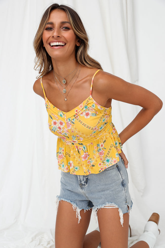 Holiday Magic Crop Top Mustard-Seaa Fashion
