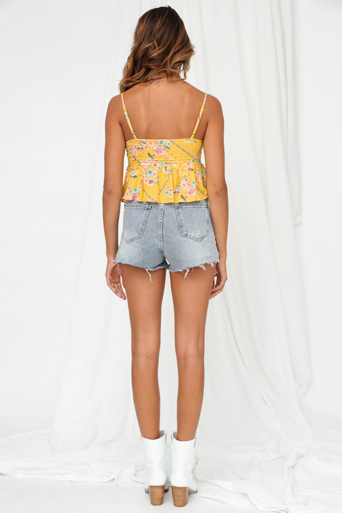 Holiday Magic Crop Top Mustard-Seaa Fashion
