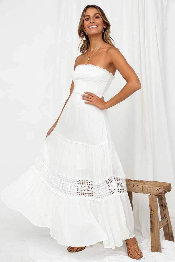 Agatha Maxi Dress White-Seaa Fashion